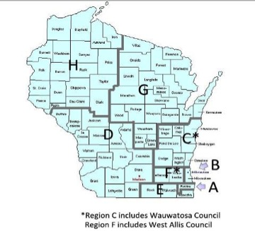 Region Advisor Map | Wisconsin PTA